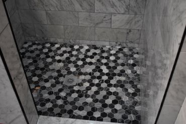 Completed Custom Tile Shower Floor